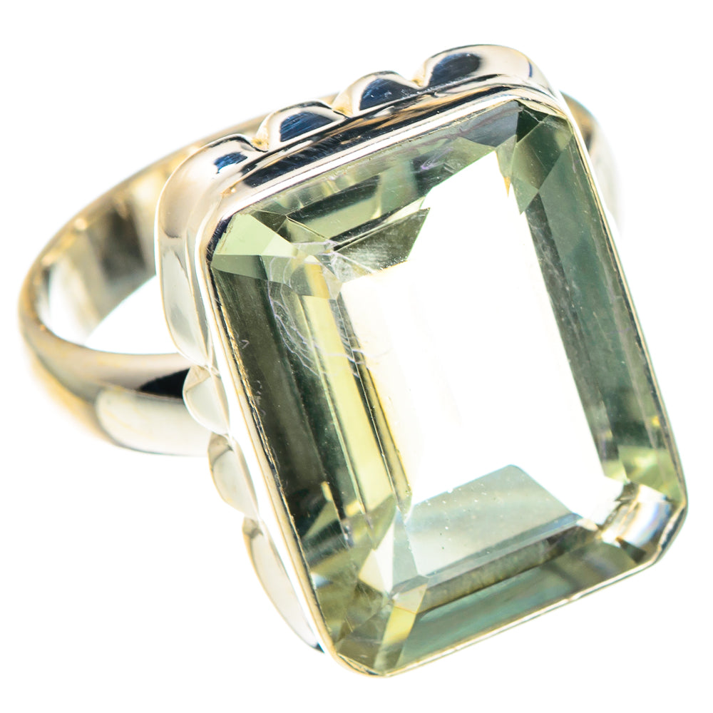Green Amethyst Rings handcrafted by Anasilvercos - RING88527