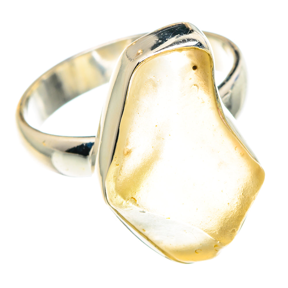 Libyan Desert Glass Rings handcrafted by Anasilvercos - RING88533