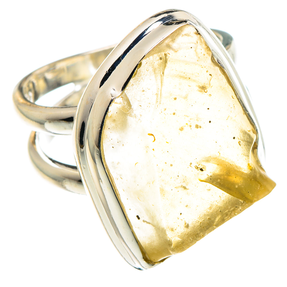 Libyan Desert Glass Rings handcrafted by Anasilvercos - RING88534