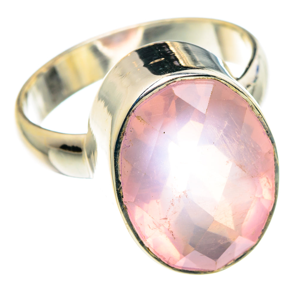 Rose Quartz Rings handcrafted by Anasilvercos - RING88536