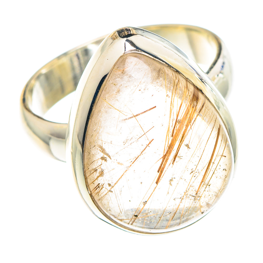 Rutilated Quartz Rings handcrafted by Anasilvercos - RING88565