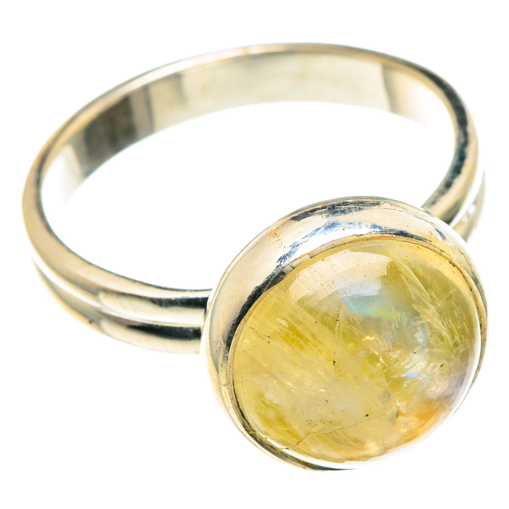 Yellow Moonstone Rings handcrafted by Anasilvercos - RING88569 - Photo 2