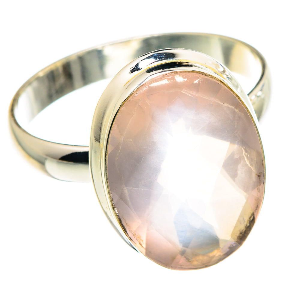 Rose Quartz Rings handcrafted by Anasilvercos - RING88601