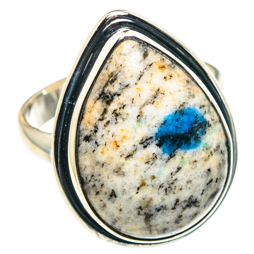K2 Blue Azurite Rings handcrafted by Anasilvercos - RING88610