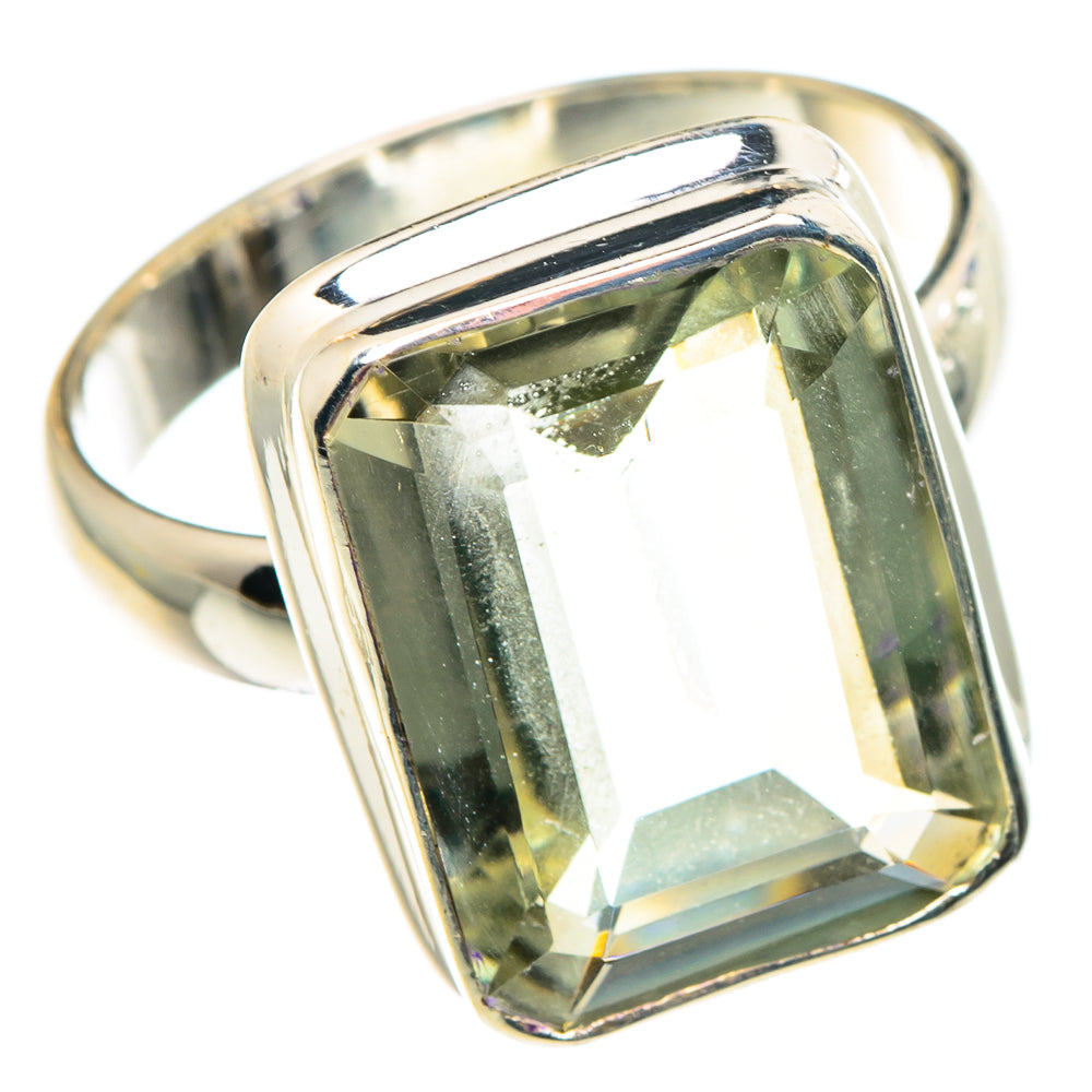 Green Amethyst Rings handcrafted by Anasilvercos - RING88614