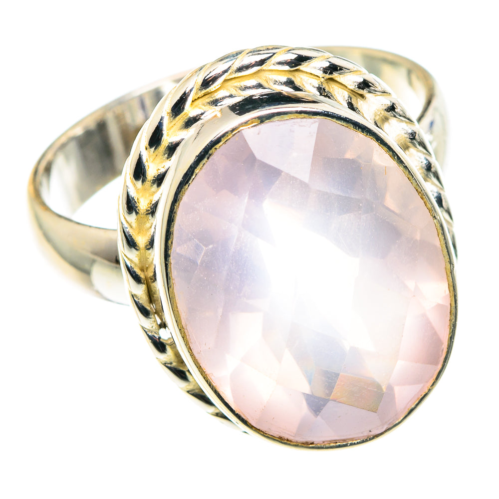 Rose Quartz Rings handcrafted by Anasilvercos - RING88619