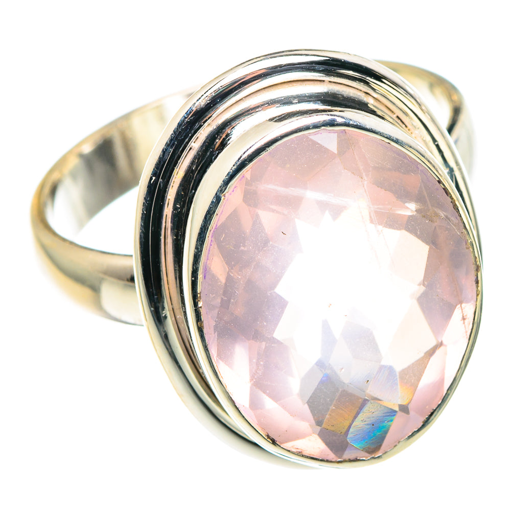 Rose Quartz Rings handcrafted by Anasilvercos - RING88635