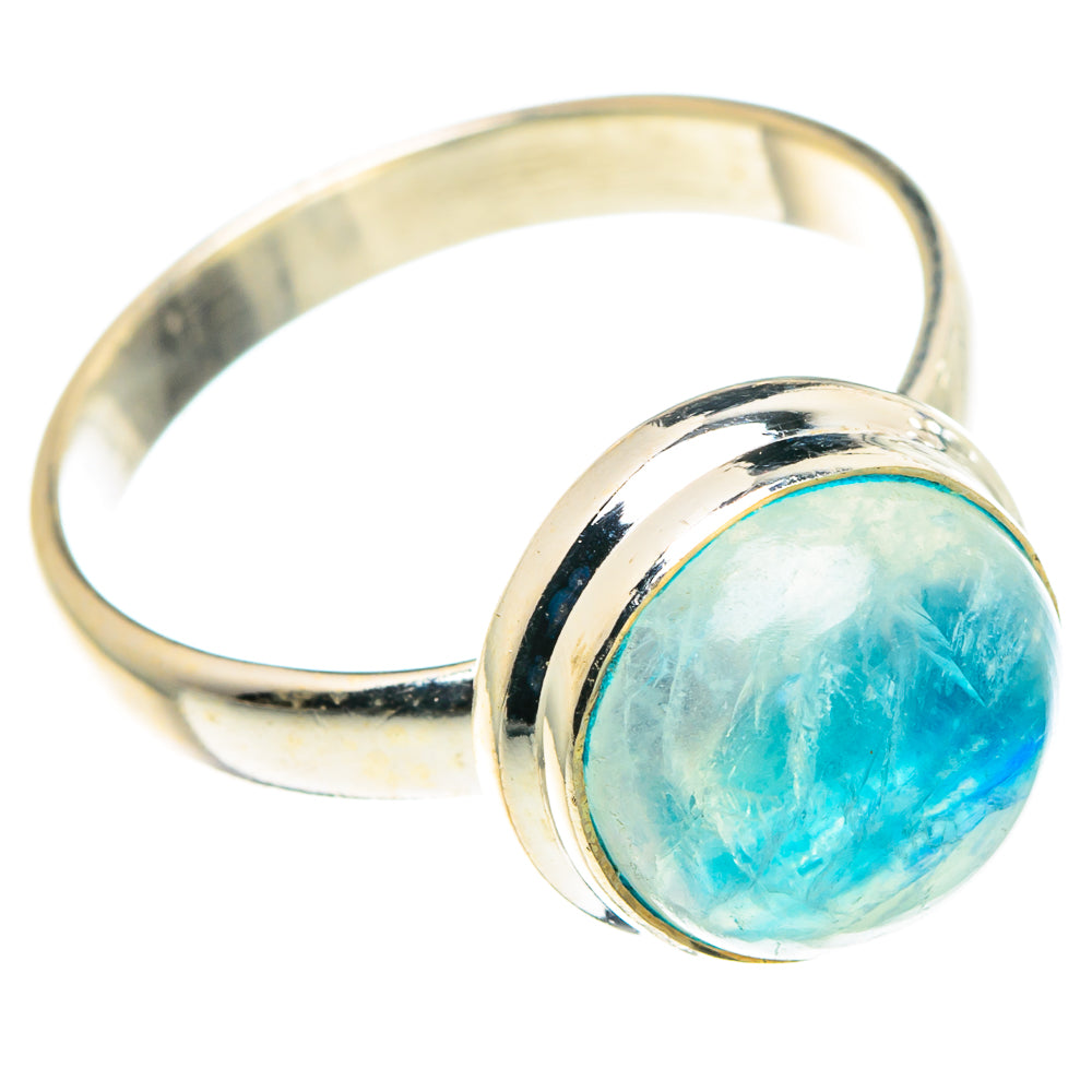 Rainbow Moonstone Rings handcrafted by Anasilvercos - RING88645
