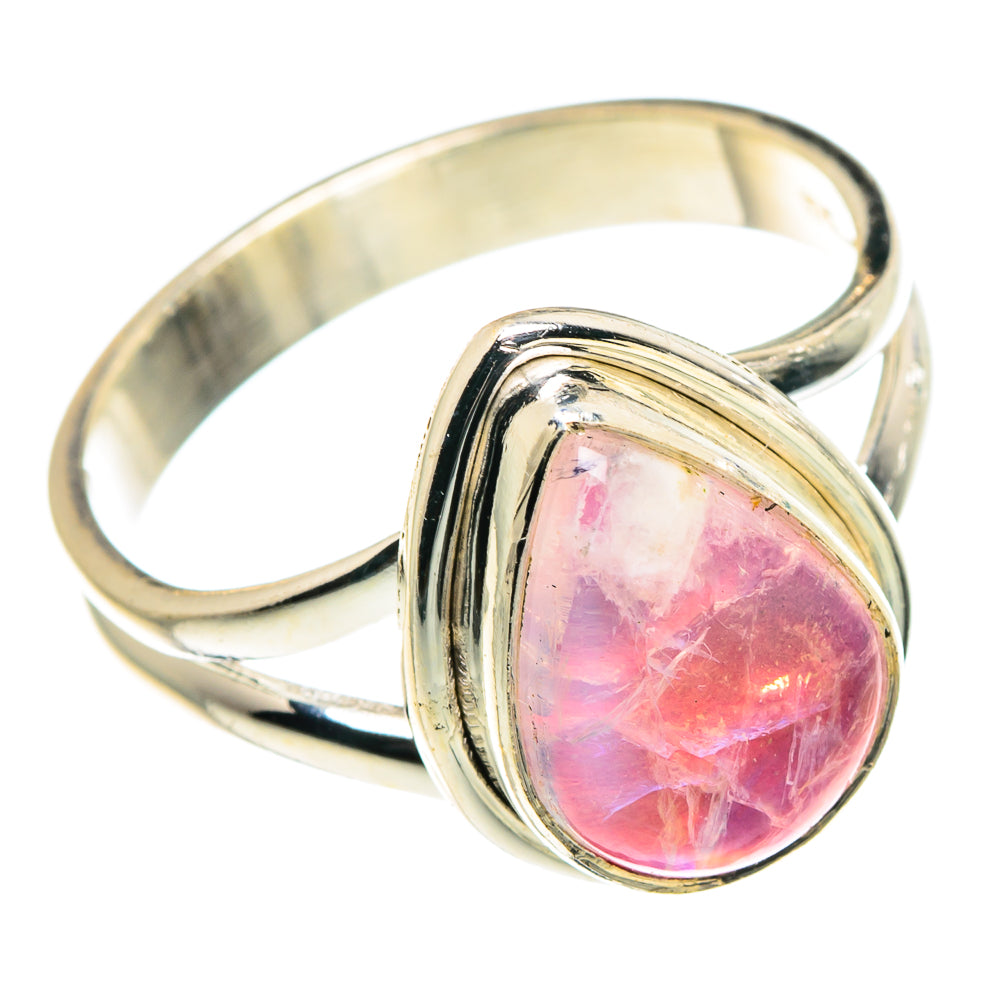 Pink Moonstone Rings handcrafted by Anasilvercos - RING88651