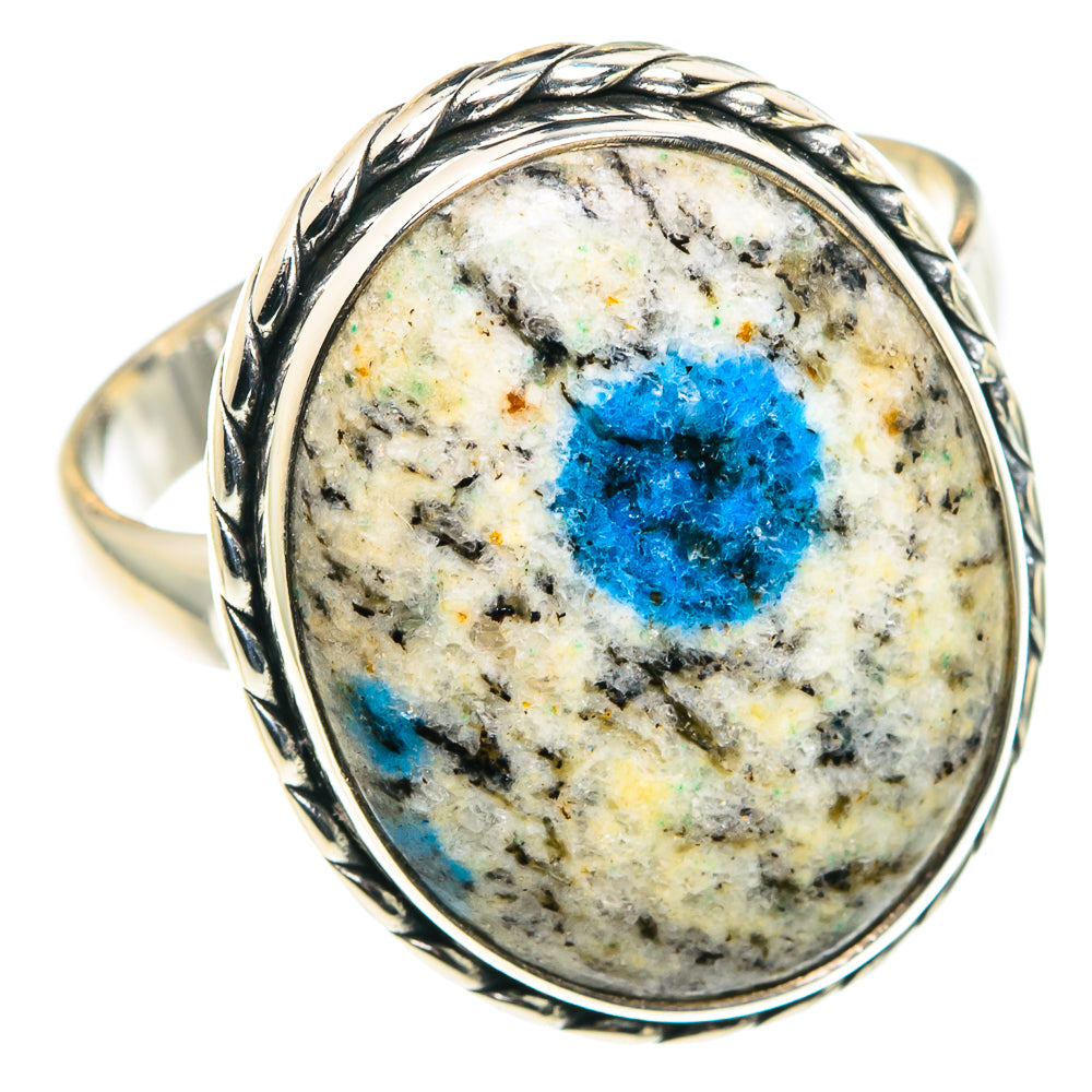 K2 Blue Azurite Rings handcrafted by Anasilvercos - RING88654 - Photo 2