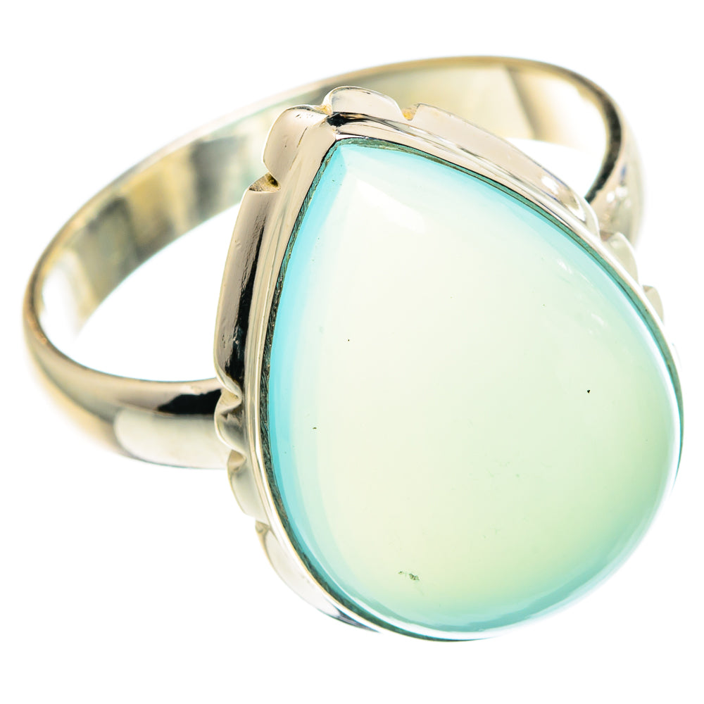 Aqua Chalcedony Rings handcrafted by Anasilvercos - RING88655