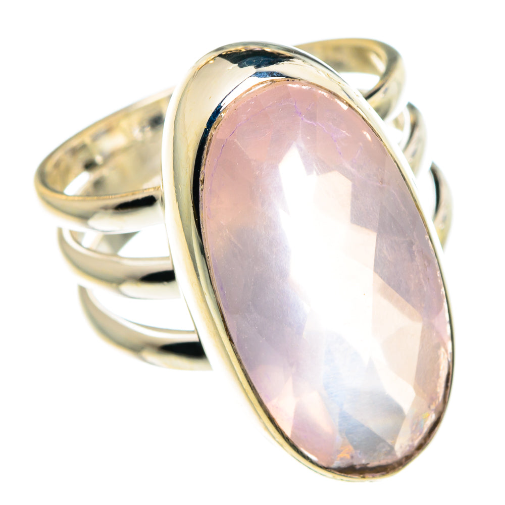 Rose Quartz Rings handcrafted by Anasilvercos - RING88665