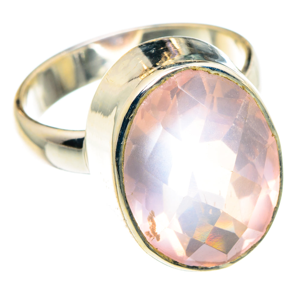 Rose Quartz Rings handcrafted by Anasilvercos - RING88679