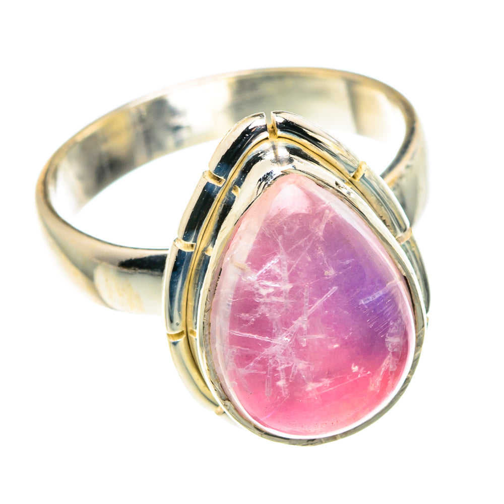Pink Moonstone Rings handcrafted by Anasilvercos - RING88680