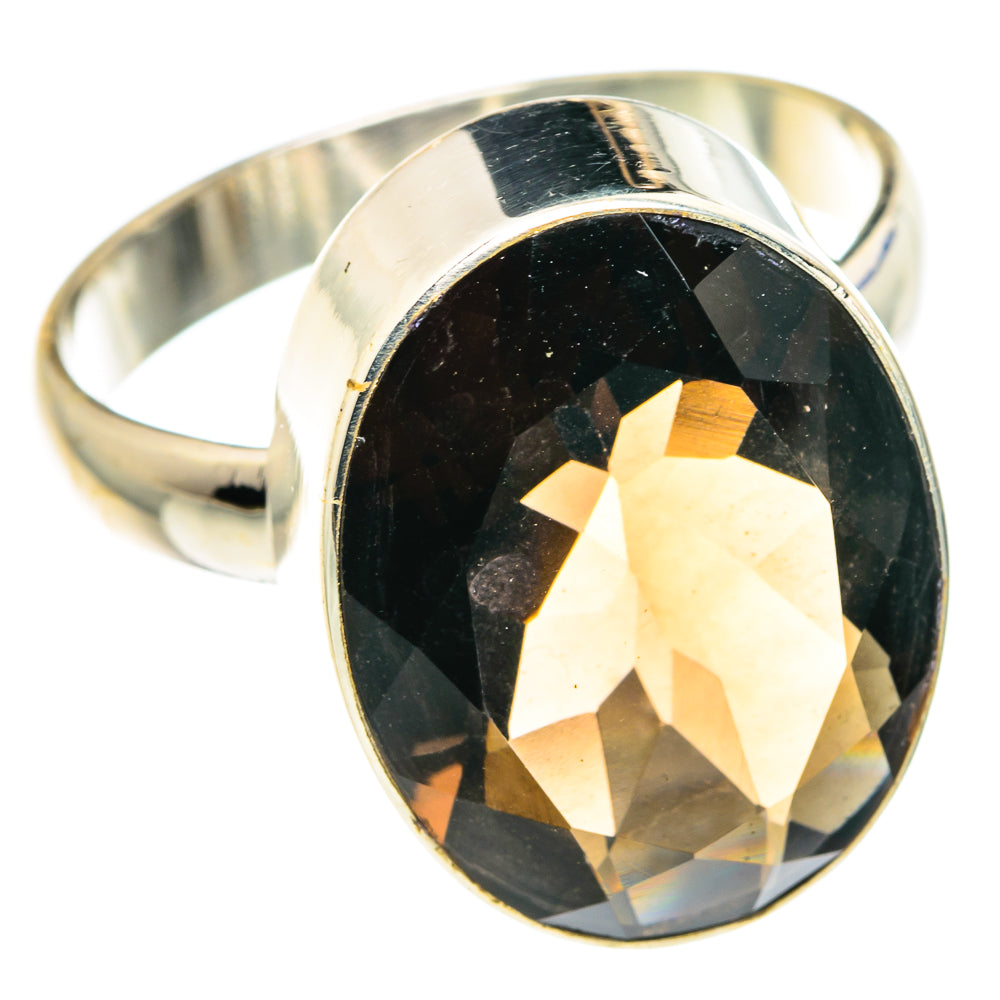 Smoky Quartz Rings handcrafted by Anasilvercos - RING88701