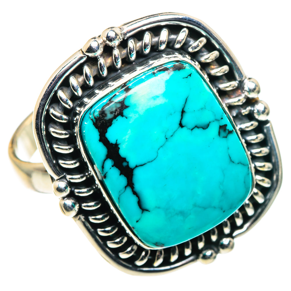 Tibetan Turquoise Rings handcrafted by Anasilvercos - RING88728