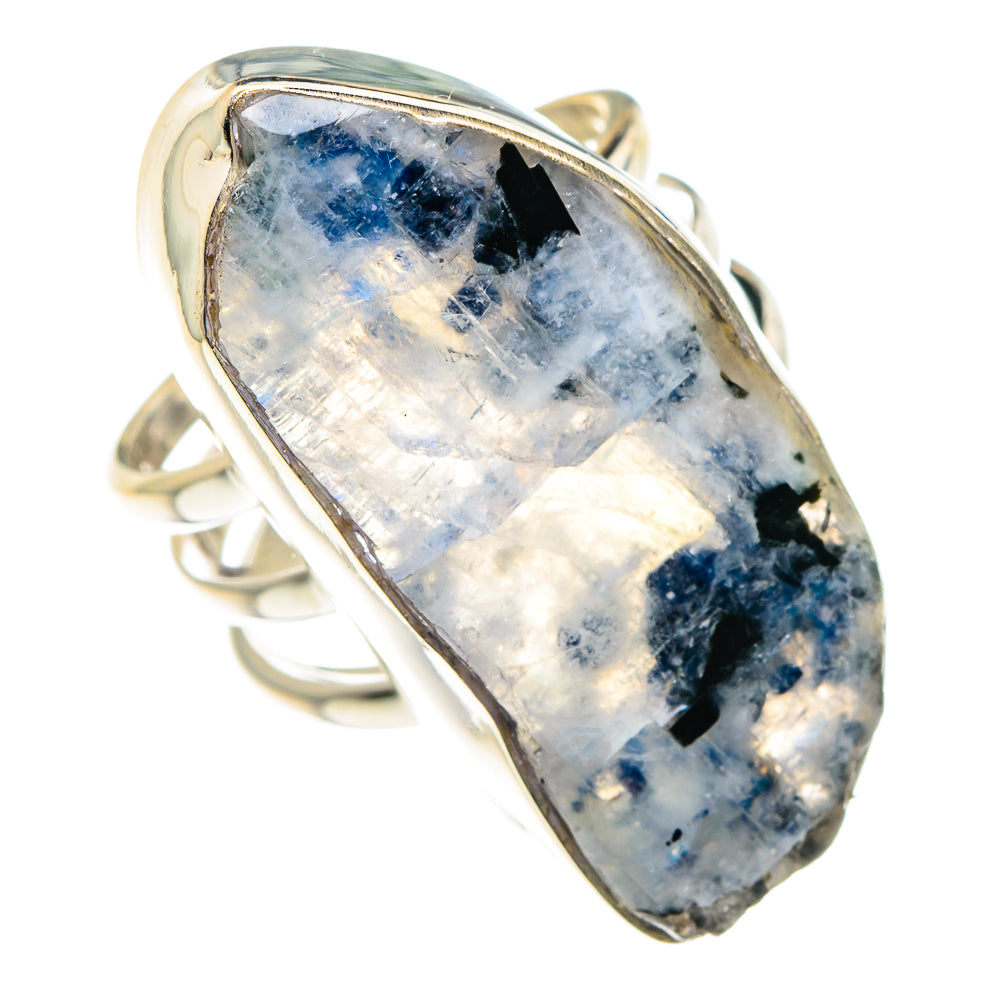 Rainbow Moonstone Rings handcrafted by Anasilvercos - RING88745