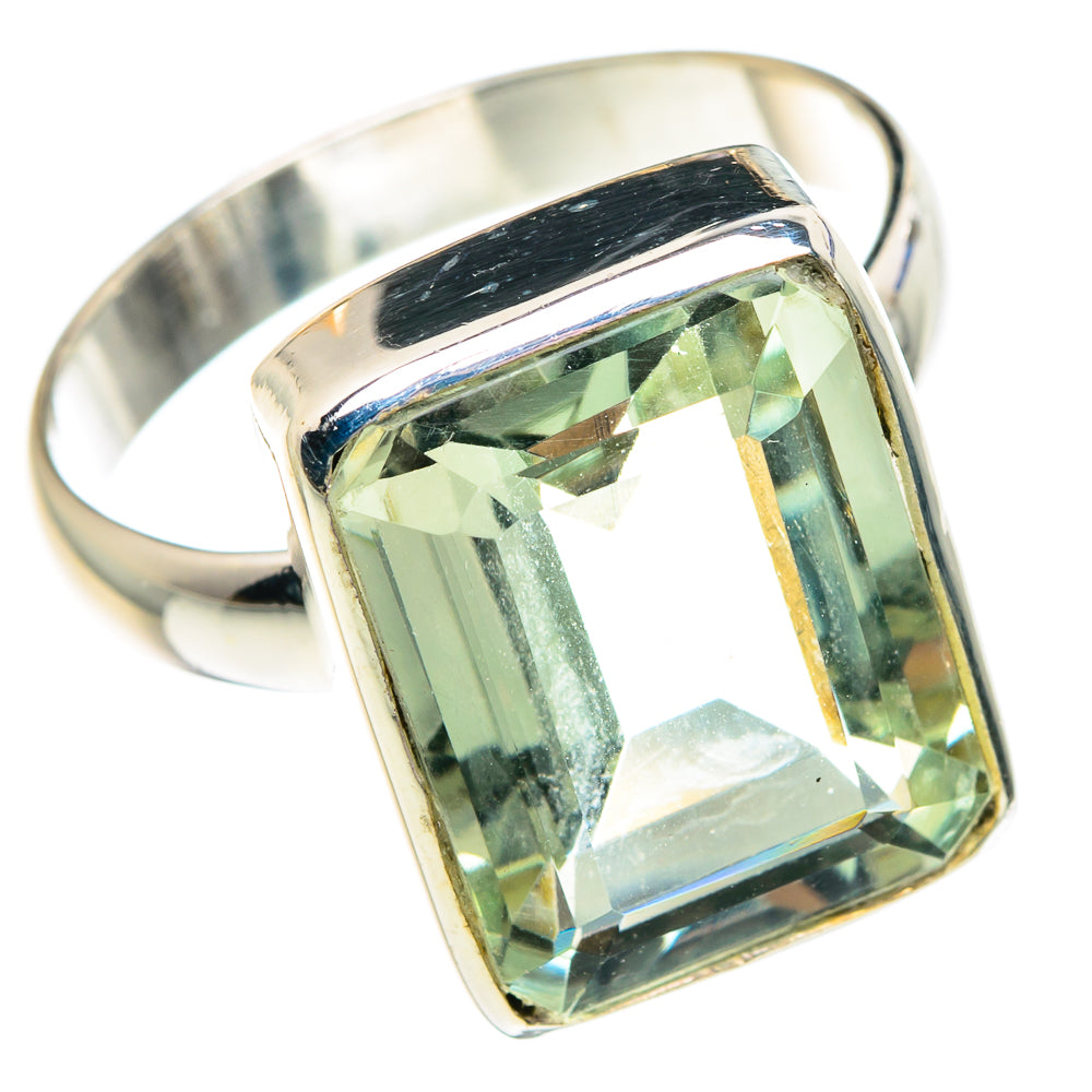 Green Amethyst Rings handcrafted by Anasilvercos - RING88762