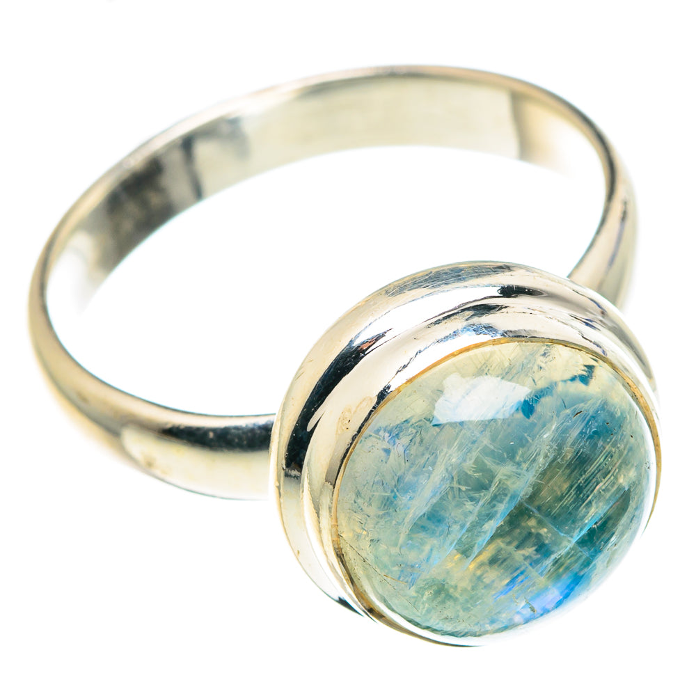 Rainbow Moonstone Rings handcrafted by Anasilvercos - RING88765
