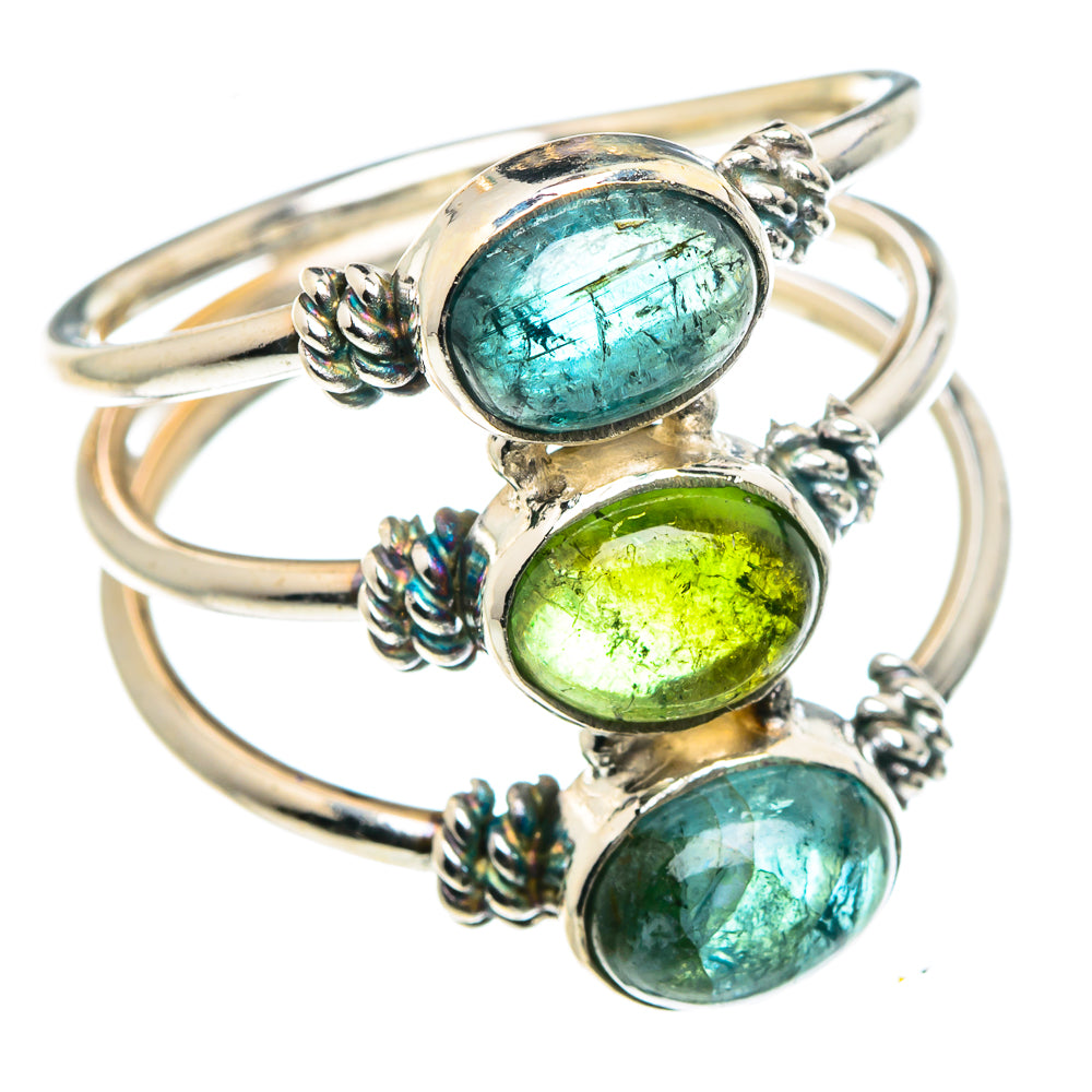 Green Tourmaline Rings handcrafted by Anasilvercos - RING88779