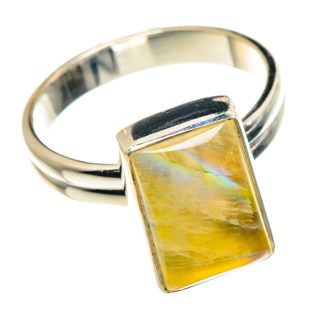 Yellow Moonstone Rings handcrafted by Anasilvercos - RING88783