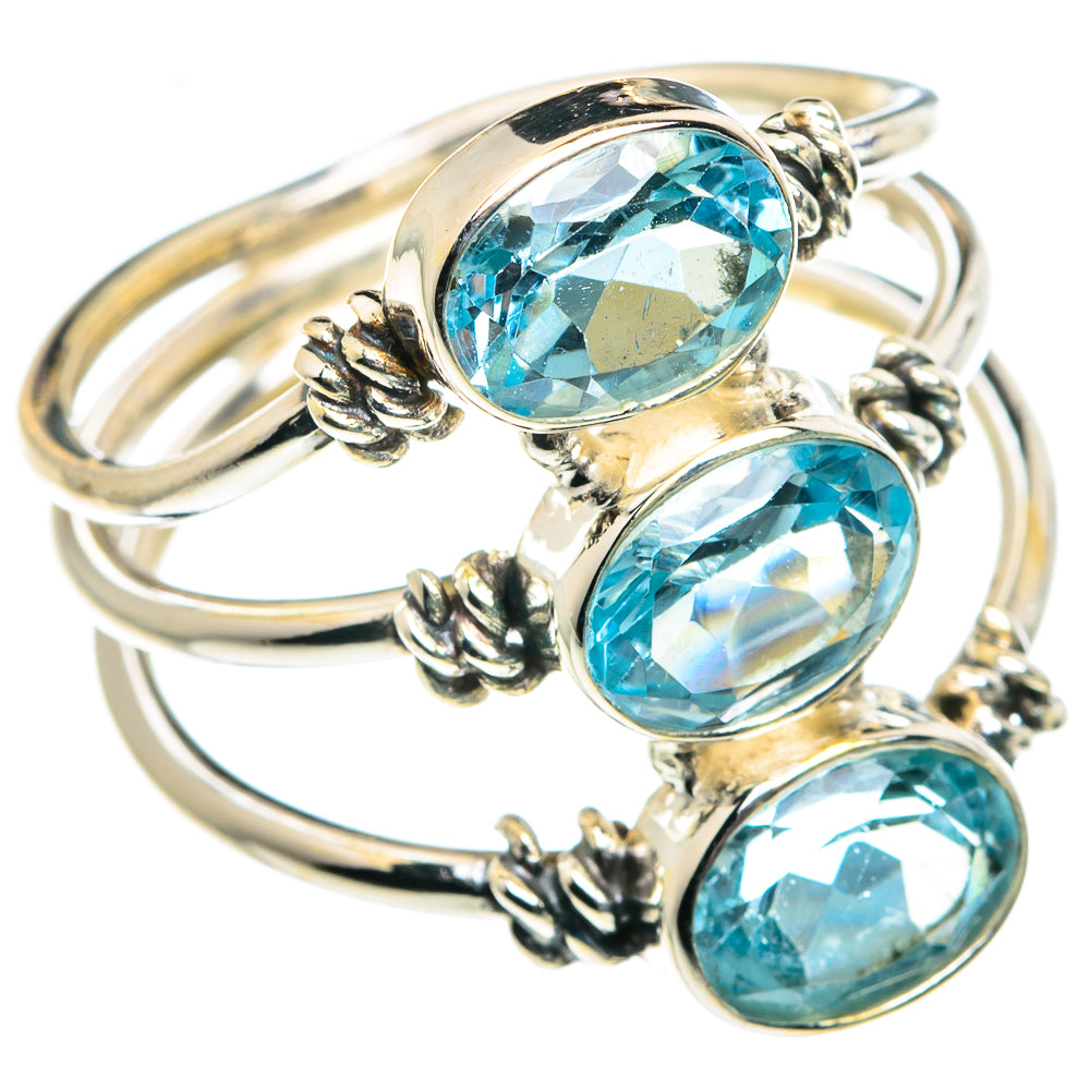 Blue Topaz Rings handcrafted by Anasilvercos - RING88787