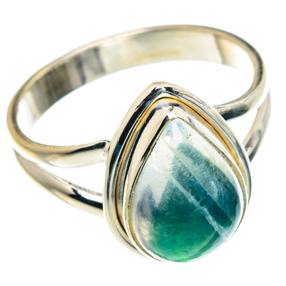 Green Moonstone Rings handcrafted by Anasilvercos - RING88793
