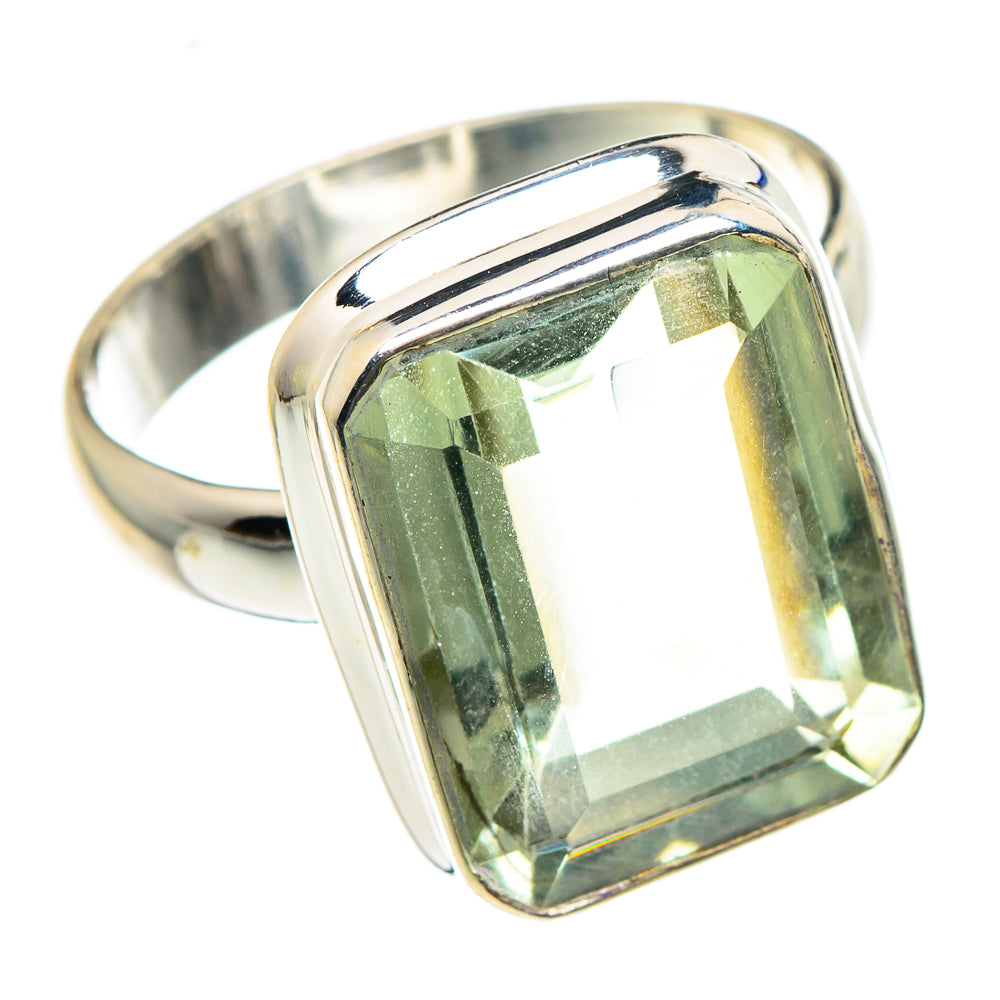 Green Amethyst Rings handcrafted by Anasilvercos - RING88796