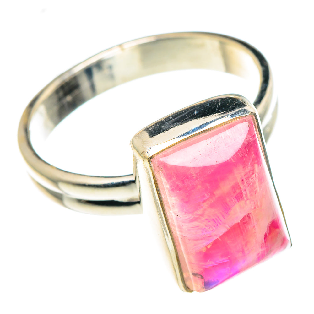Pink Moonstone Rings handcrafted by Anasilvercos - RING88804