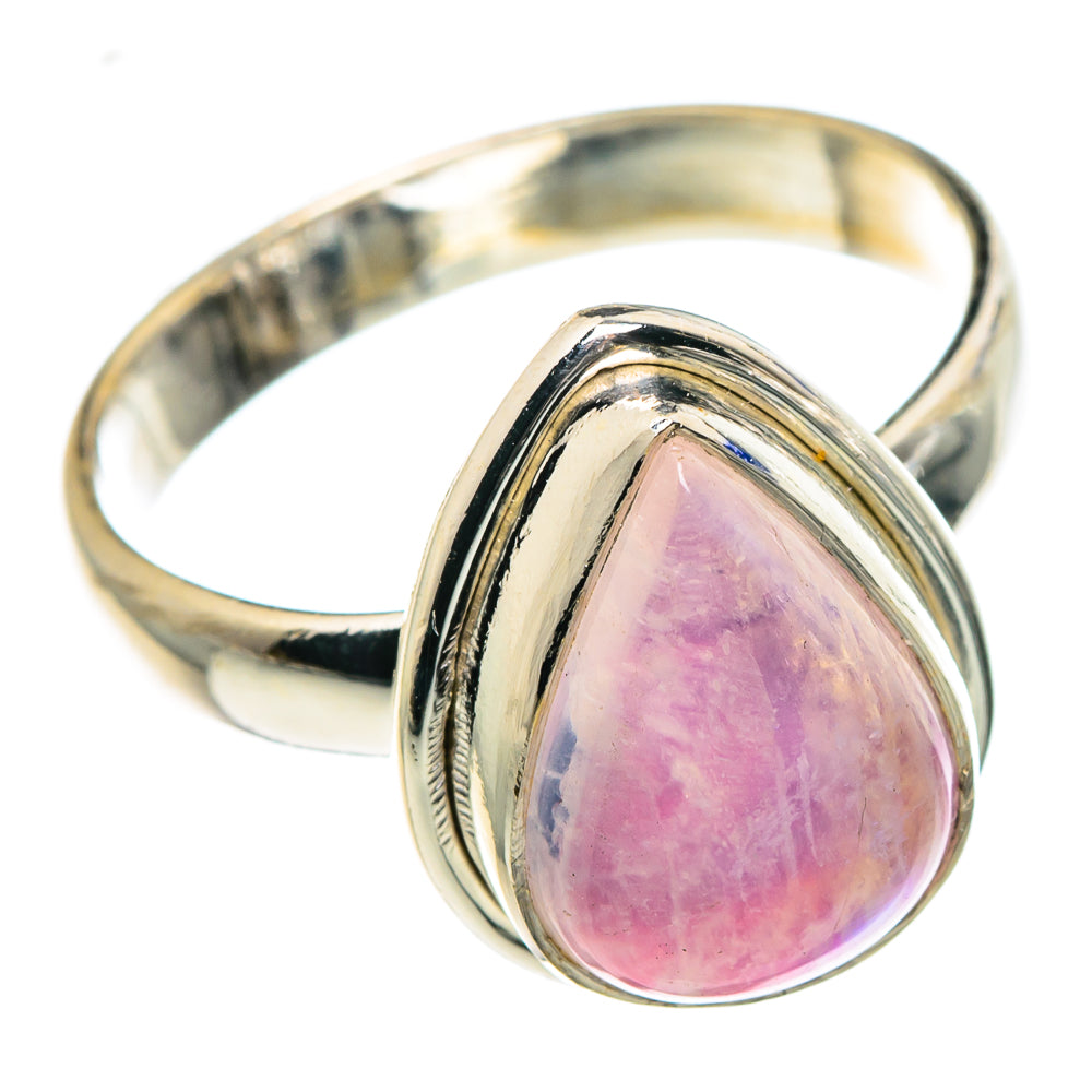 Pink Moonstone Rings handcrafted by Anasilvercos - RING88806