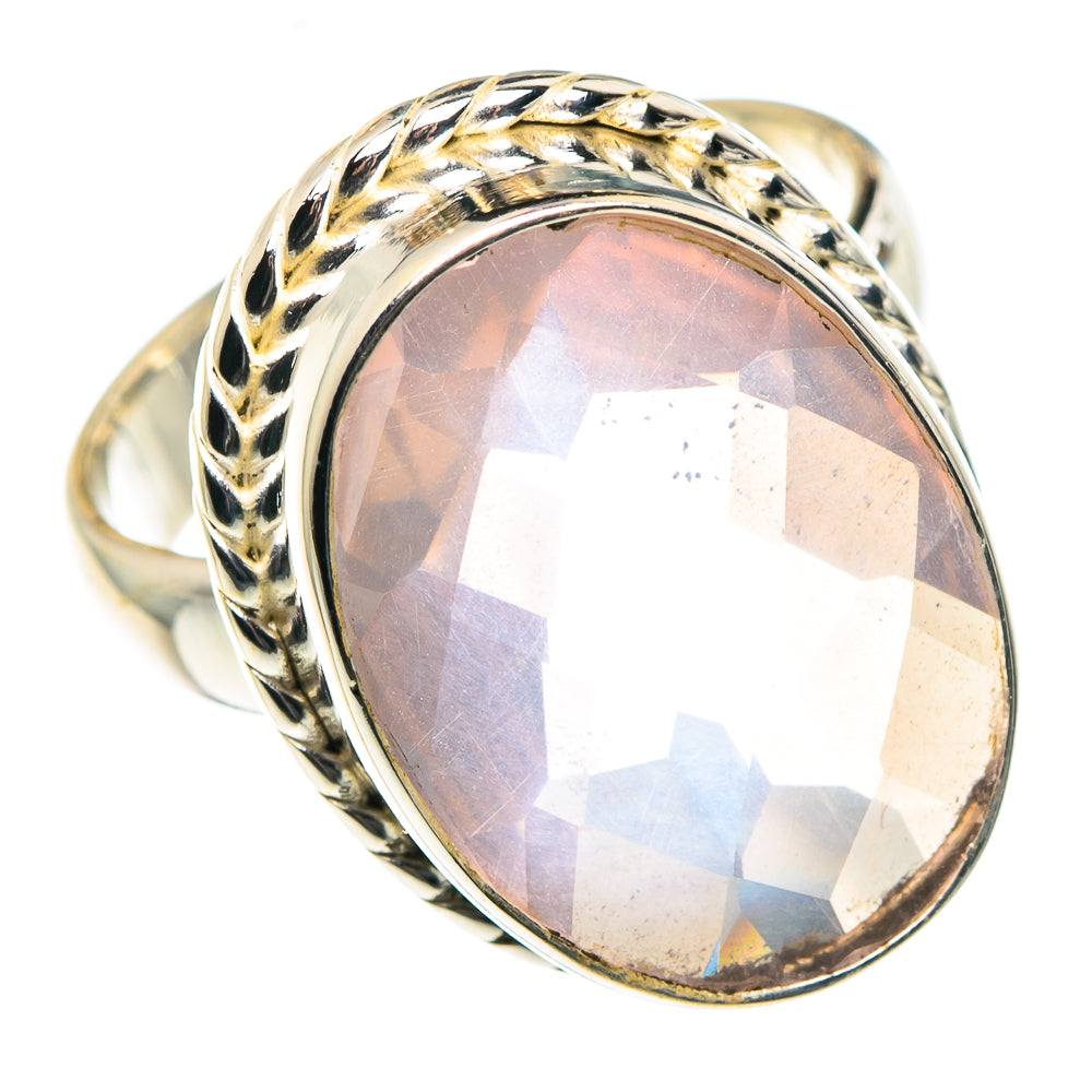 Rose Quartz Rings handcrafted by Anasilvercos - RING88807