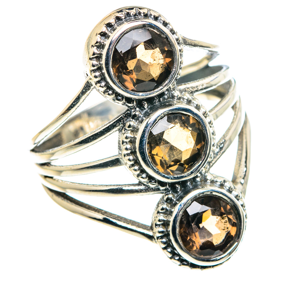 Smoky Quartz Rings handcrafted by Anasilvercos - RING88833