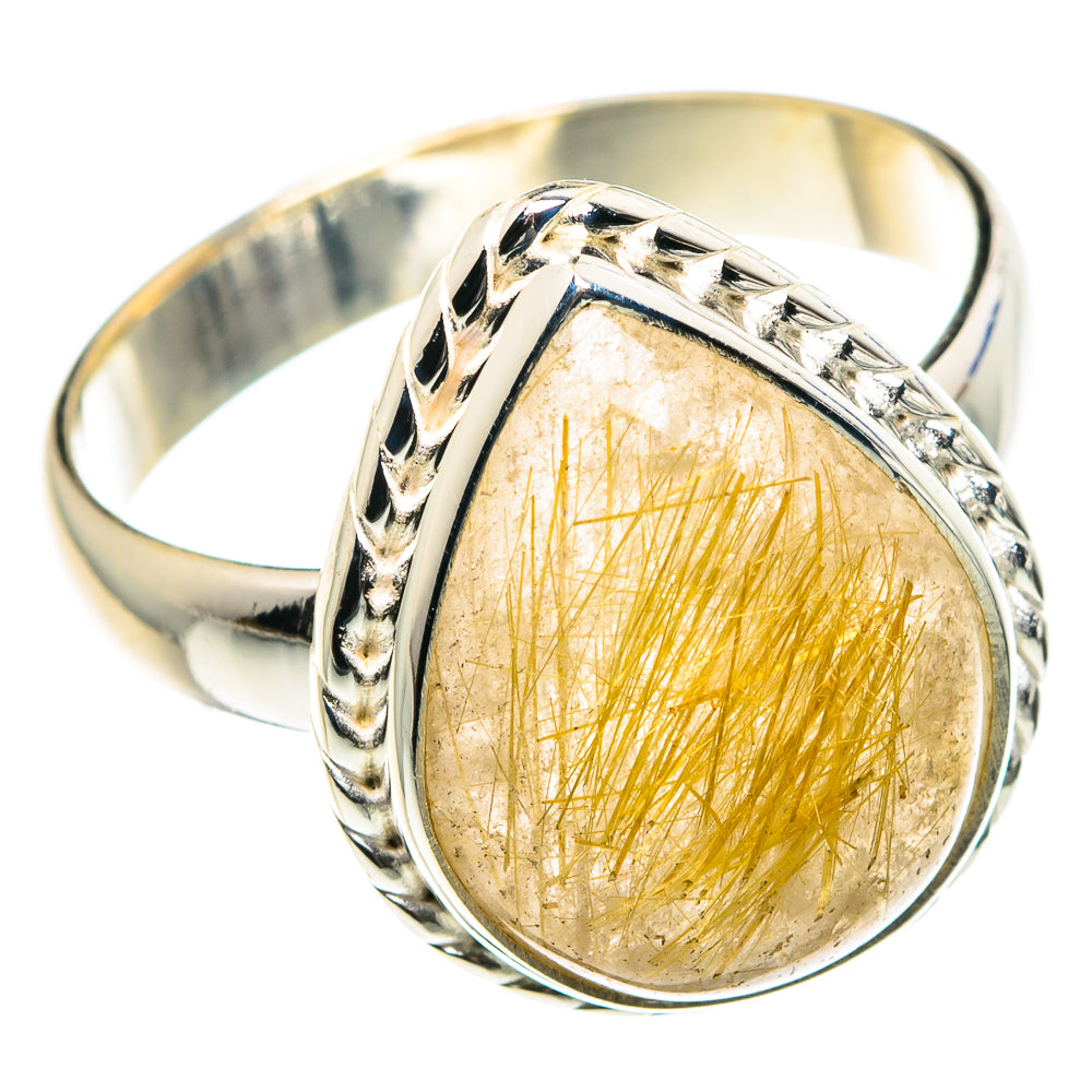 Rutilated Quartz Rings handcrafted by Anasilvercos - RING88845