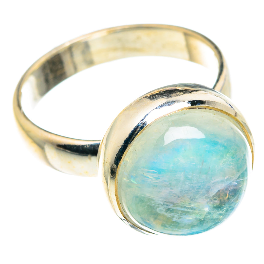 Rainbow Moonstone Rings handcrafted by Anasilvercos - RING88862