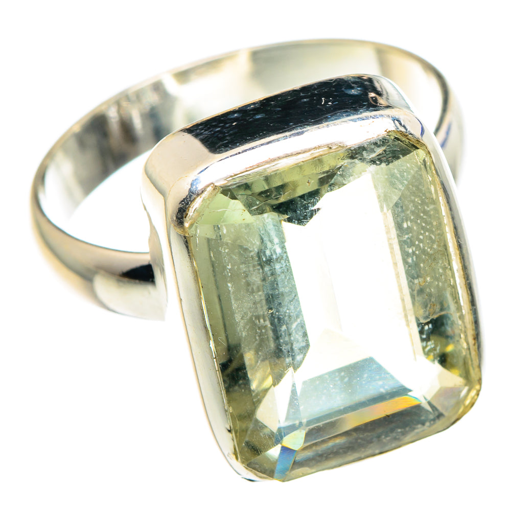 Green Amethyst Rings handcrafted by Anasilvercos - RING88895