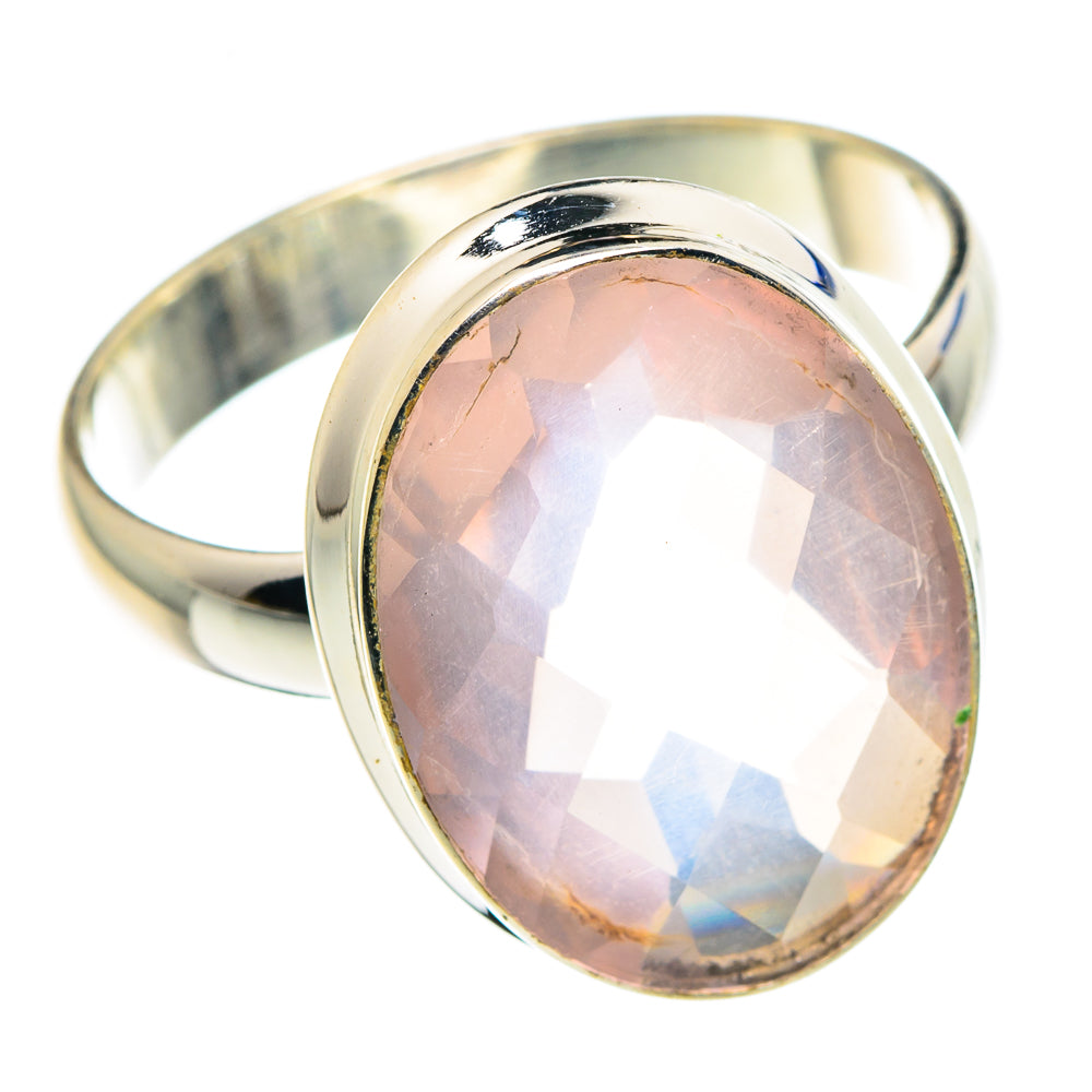 Rose Quartz Rings handcrafted by Anasilvercos - RING88904