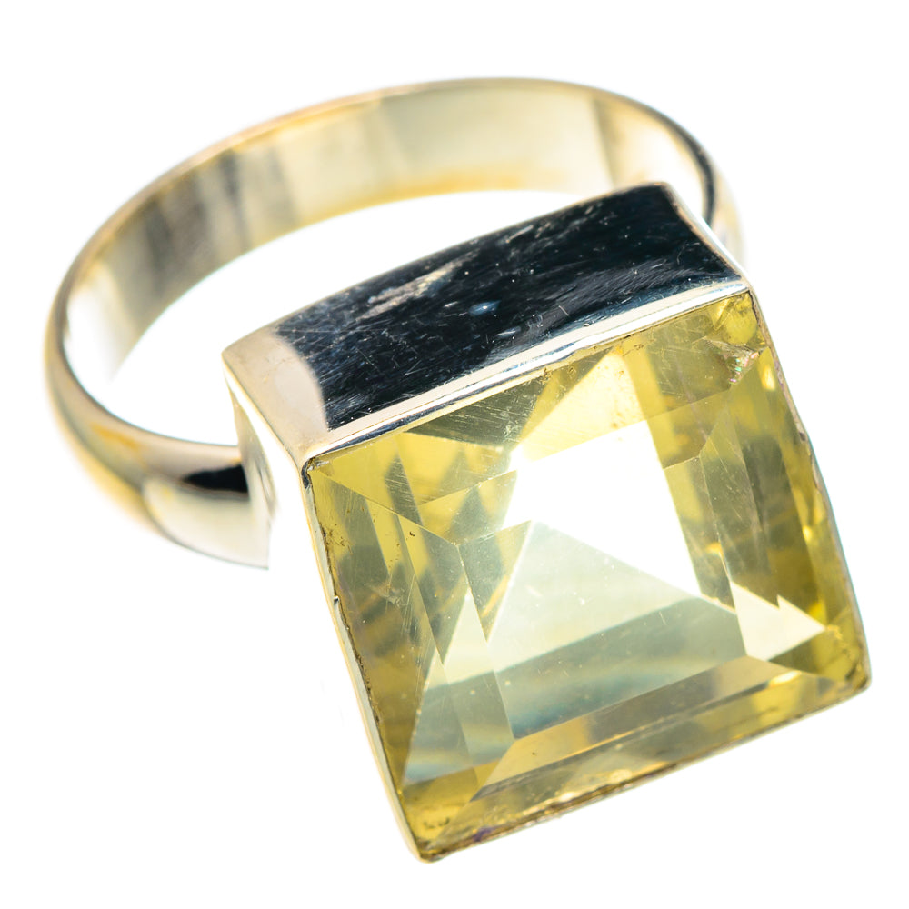 Lemon Quartz Rings handcrafted by Anasilvercos - RING88917