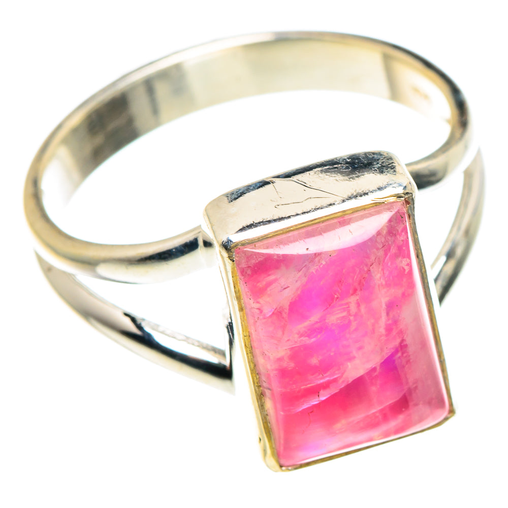 Pink Moonstone Rings handcrafted by Anasilvercos - RING88938