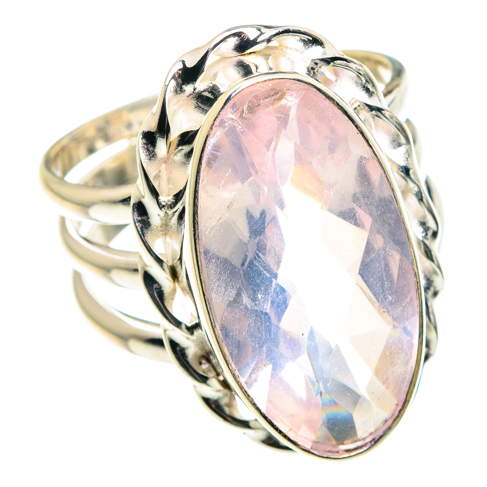 Rose Quartz Rings handcrafted by Anasilvercos - RING88939