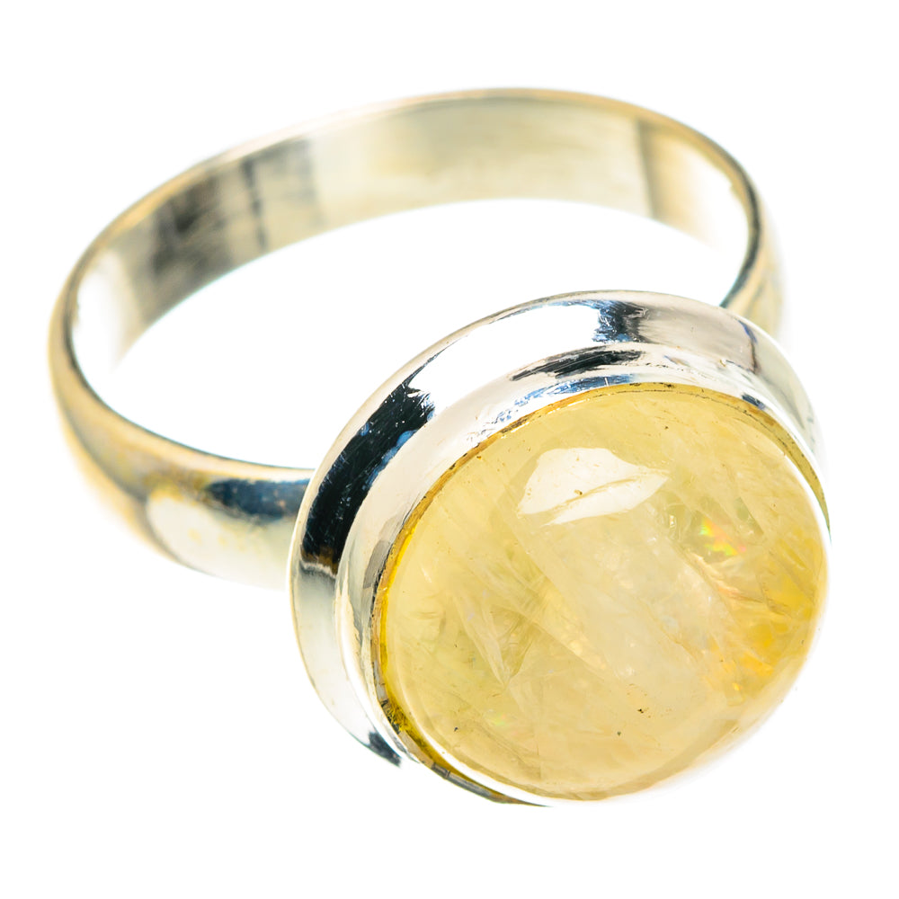 Yellow Moonstone Rings handcrafted by Anasilvercos - RING88949 - Photo 2