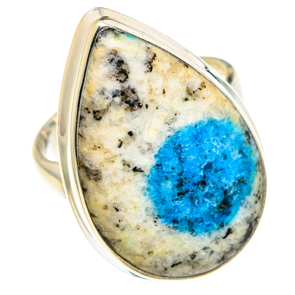 K2 Blue Azurite Rings handcrafted by Anasilvercos - RING88957