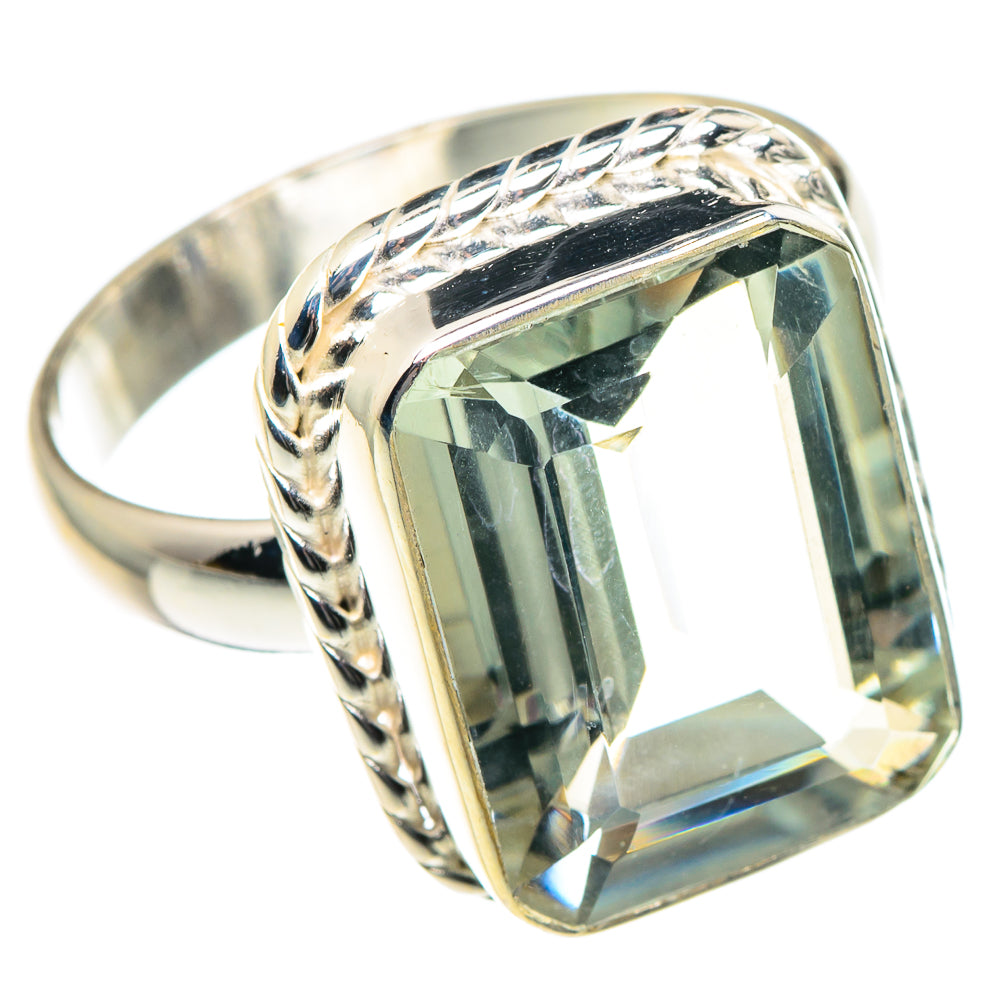 Green Amethyst Rings handcrafted by Anasilvercos - RING88963