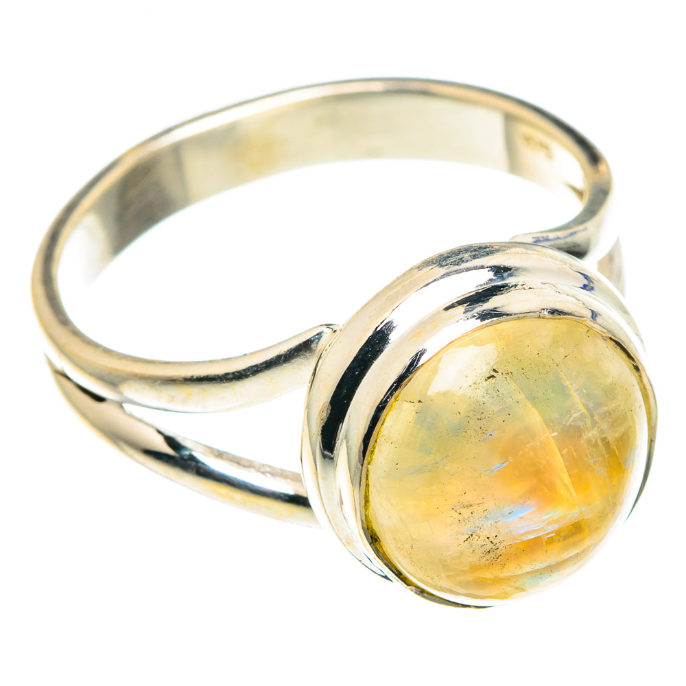 Yellow Moonstone Rings handcrafted by Anasilvercos - RING88981