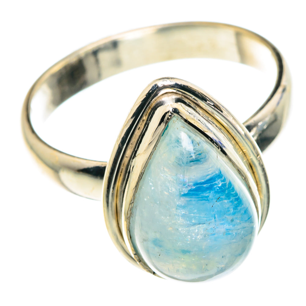 Rainbow Moonstone Rings handcrafted by Anasilvercos - RING88987