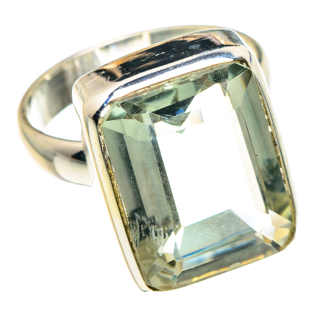 Green Amethyst Rings handcrafted by Anasilvercos - RING88988