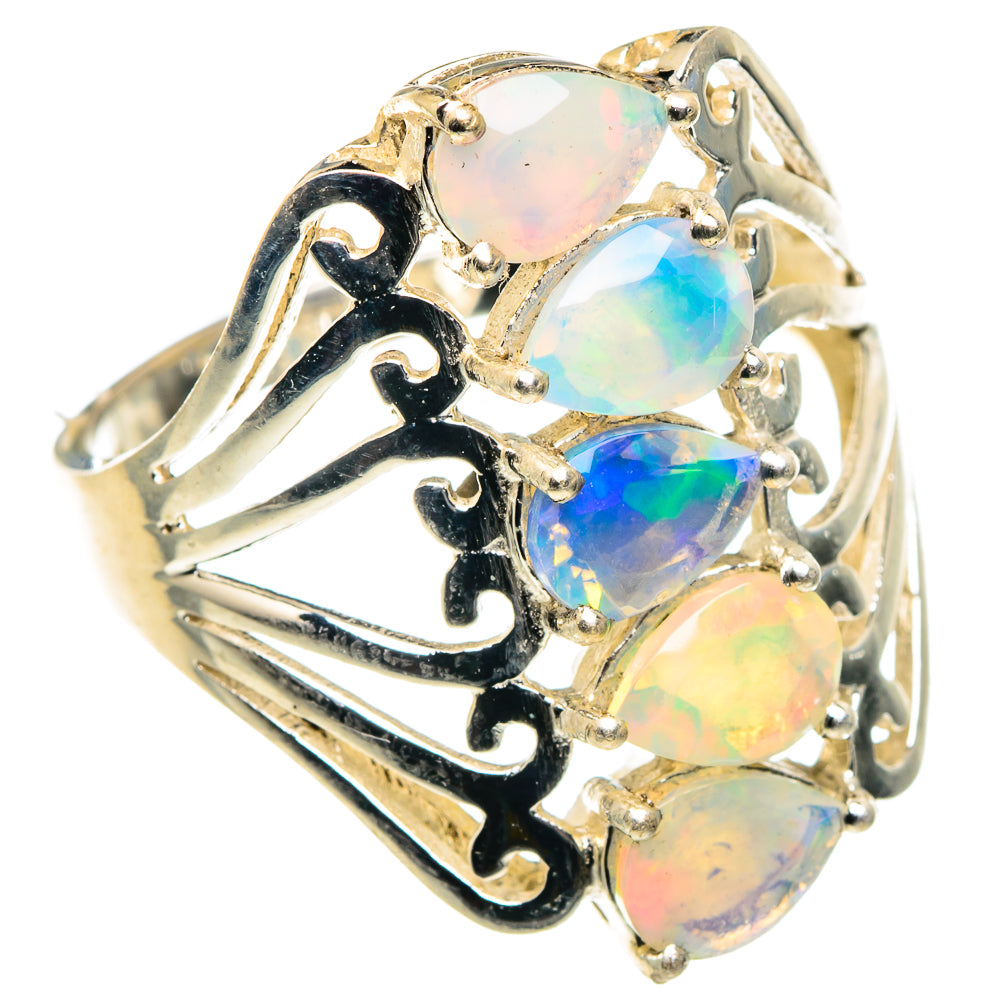 Ethiopian Opal Rings handcrafted by Anasilvercos - RING89004