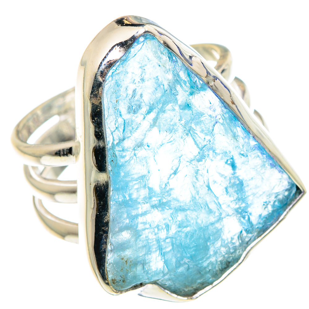 Aquamarine Rings handcrafted by Anasilvercos - RING89007
