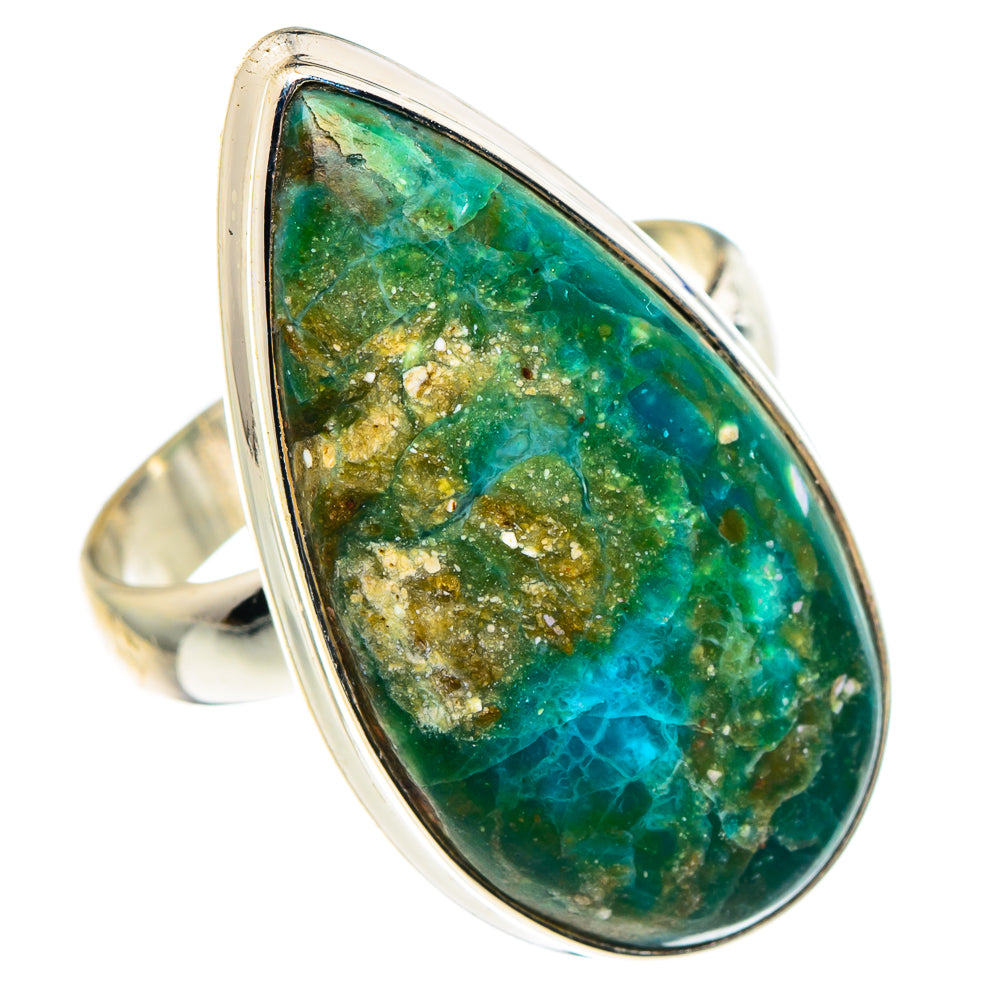 Chrysocolla Rings handcrafted by Anasilvercos - RING89008