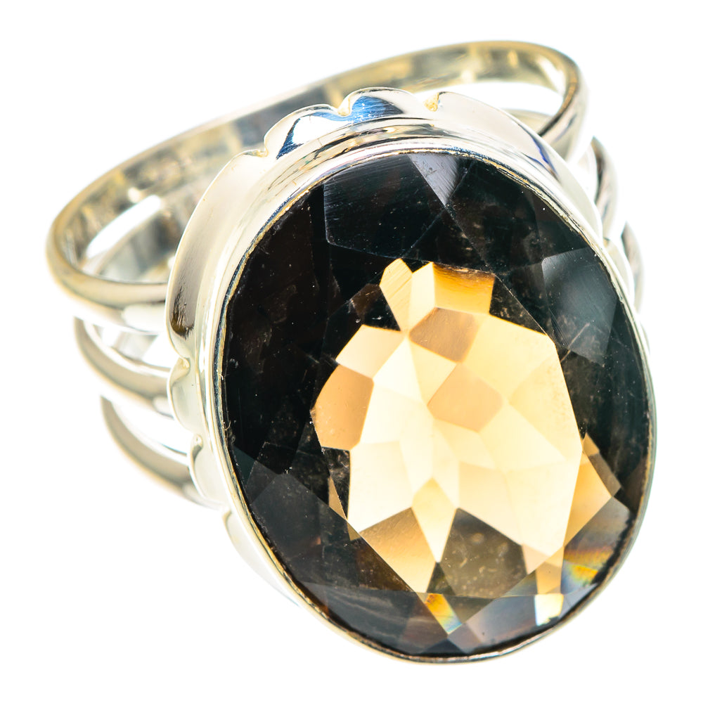 Smoky Quartz Rings handcrafted by Anasilvercos - RING89045