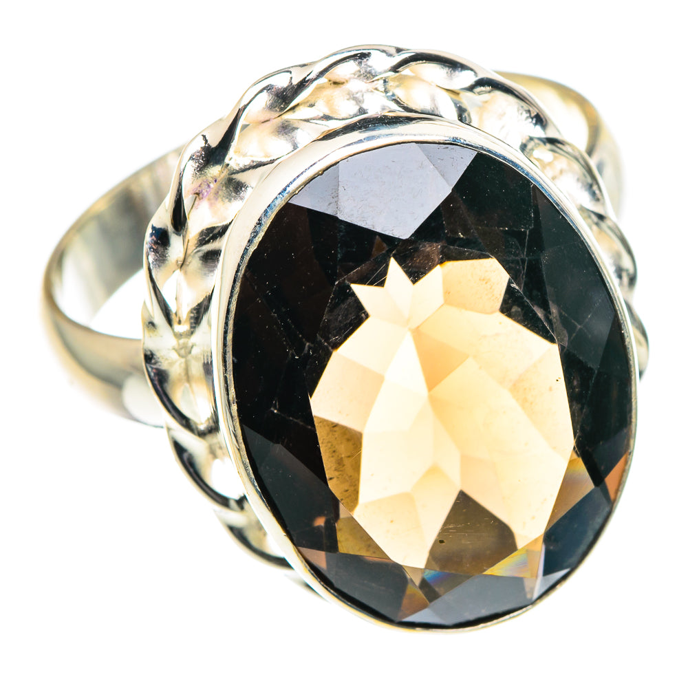 Smoky Quartz Rings handcrafted by Anasilvercos - RING89048